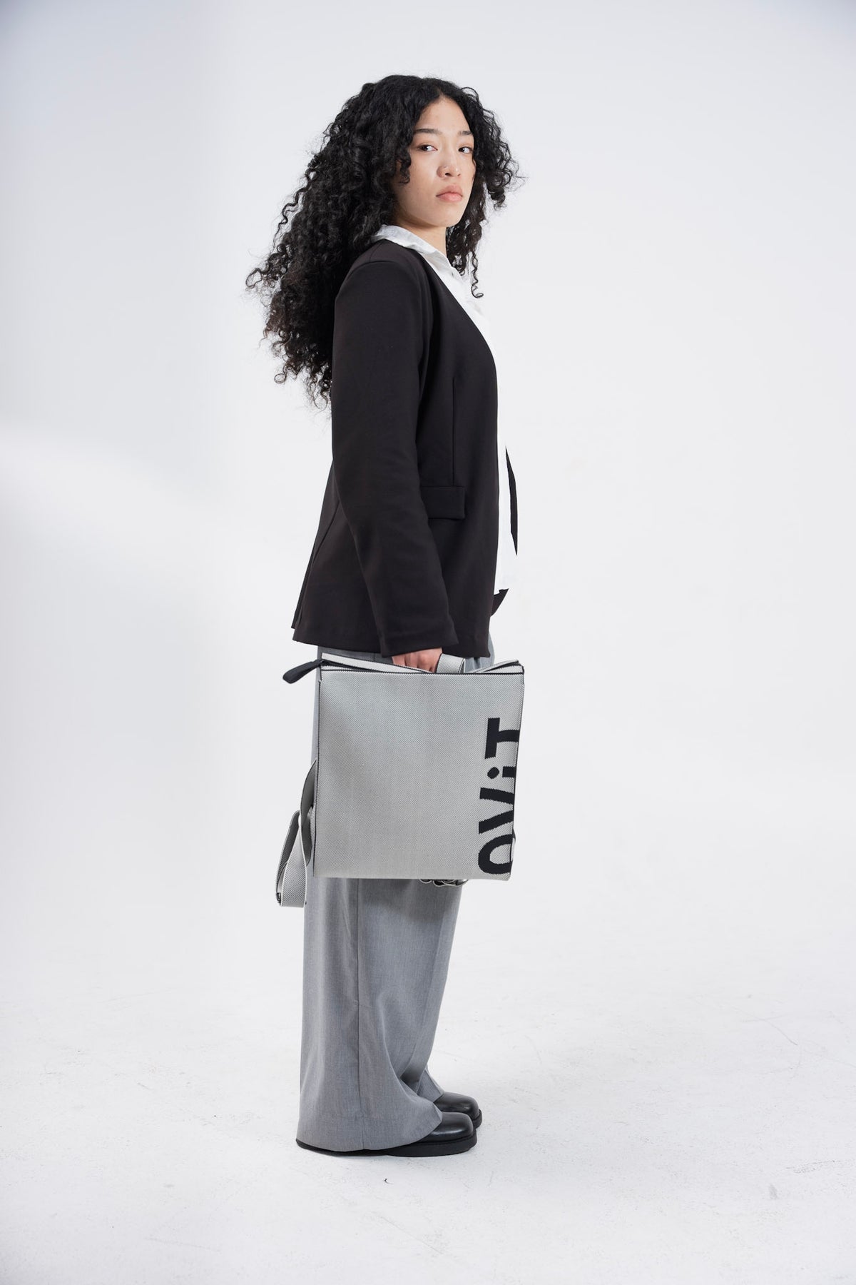 Max Backpack in Black/White Two Tone