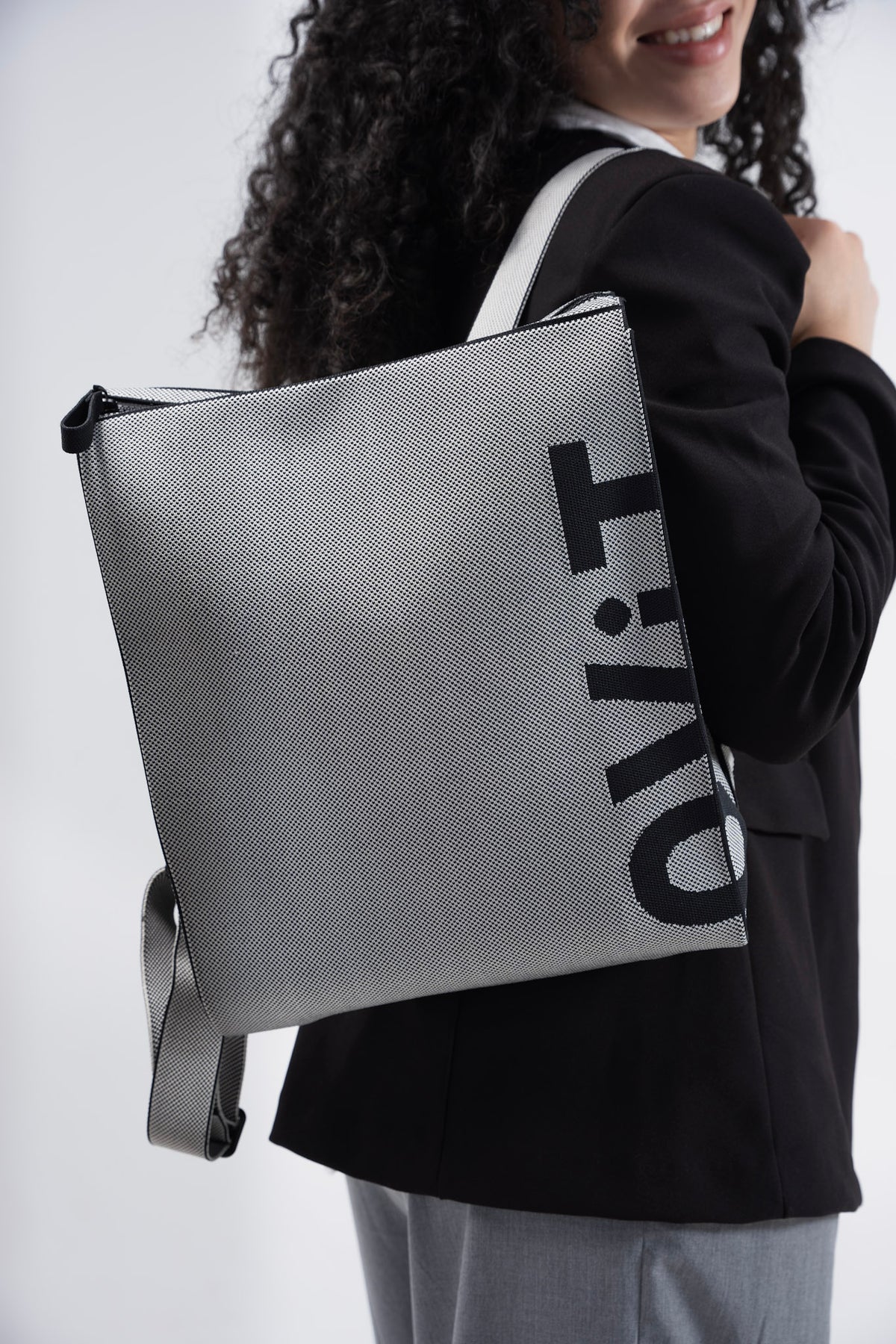Max Backpack in Black/White Two Tone