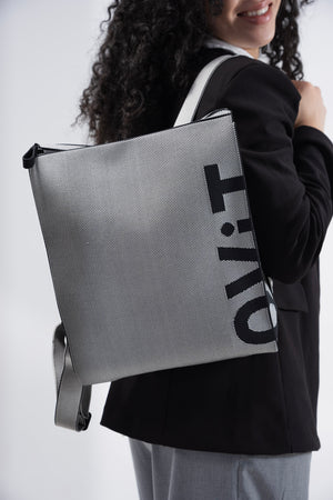 Max Backpack in Black/White Two Tone